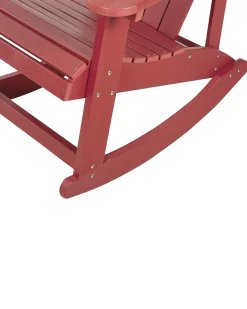 Fotel bujany ogrodowy ADIRONDACK Czerwony