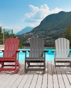 Fotel bujany ogrodowy ADIRONDACK Ciemnoszary