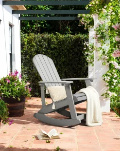 Fotel bujany ogrodowy ADIRONDACK Jasnoszary