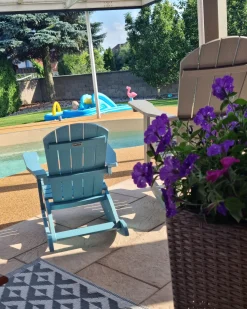 Fotel bujany ogrodowy ADIRONDACK Jasnoszary