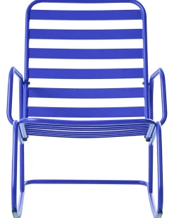 Fotel bujany ogrodowy TURI Metal Niebieski