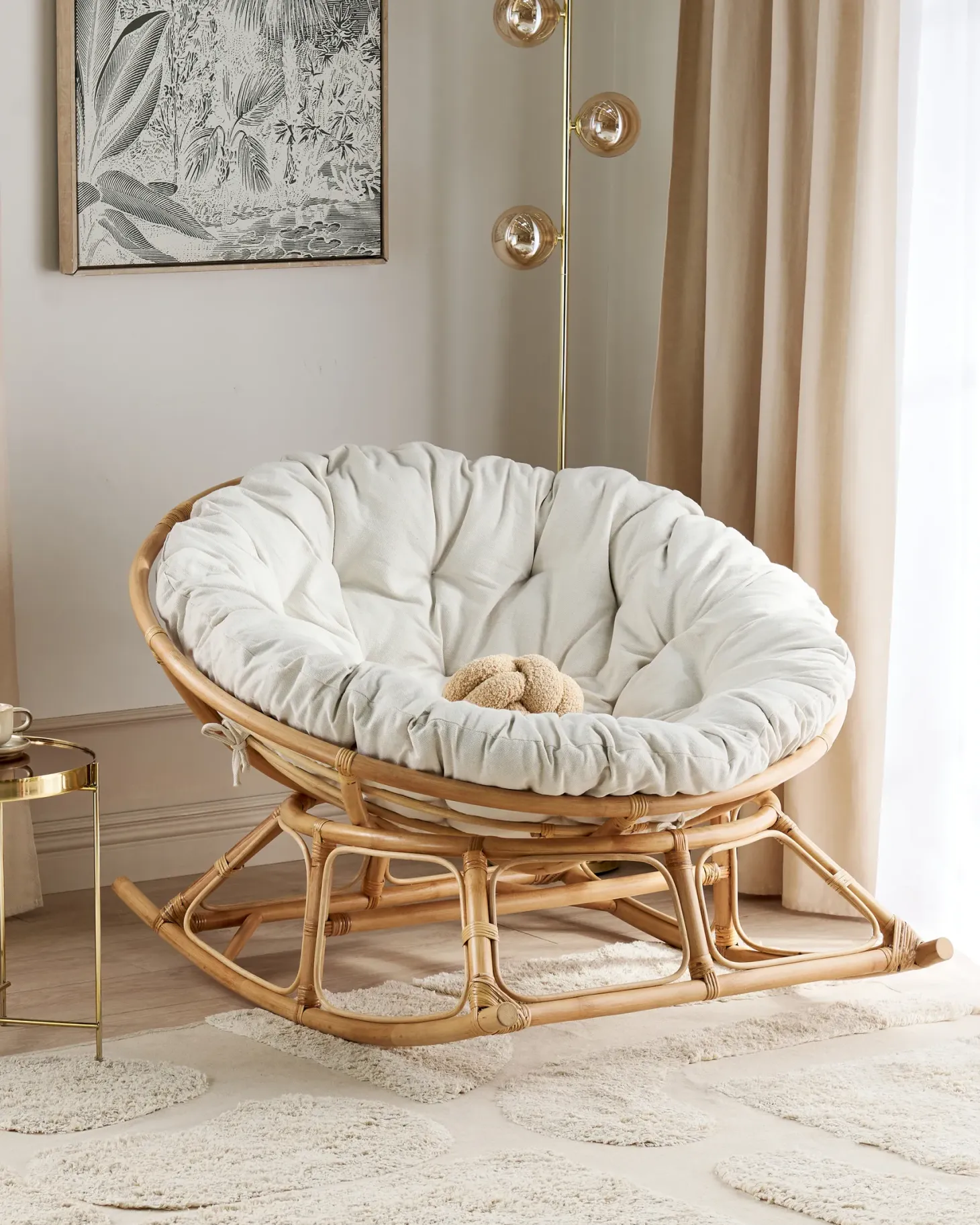 Fotel bujany ORVIETO Rattan Naturalny