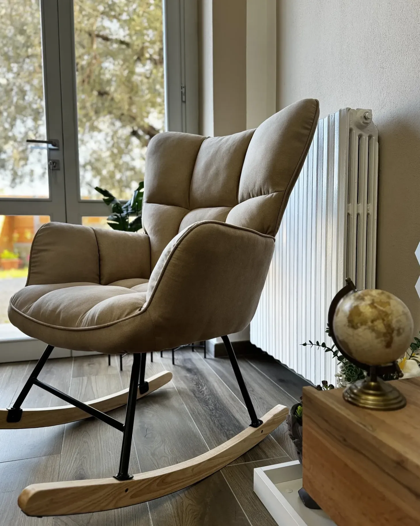Best Fotel bujany OULU Beżowy Wszystkie Fotele|Fotele Bujane