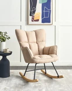 Best Fotel bujany OULU Beżowy Wszystkie Fotele|Fotele Bujane