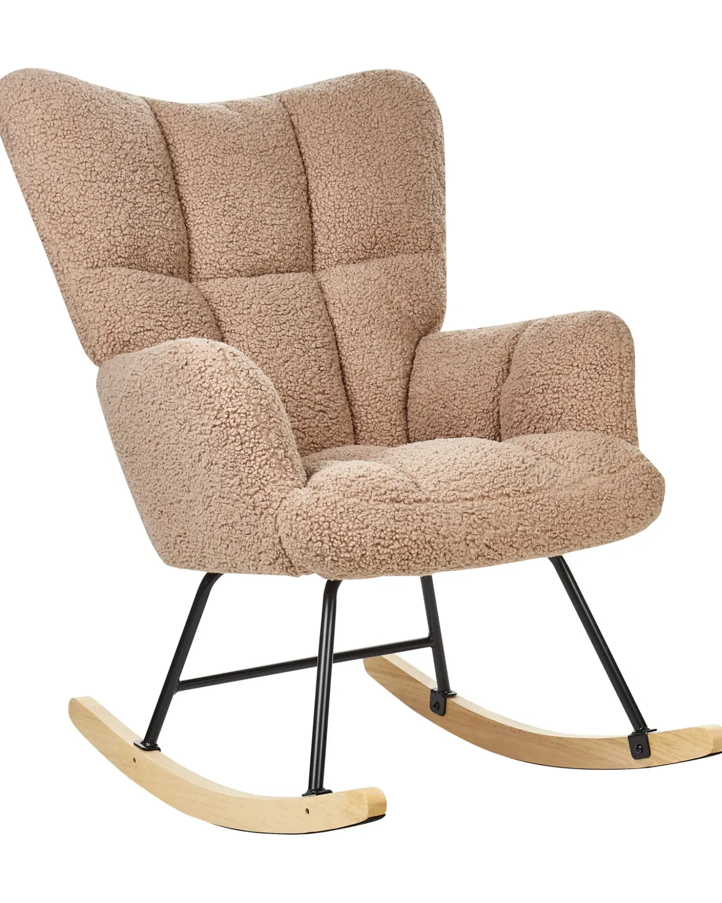 Hot Fotel bujany OULU Boucle Piaskowy Wszystkie Fotele|Fotele Bujane
