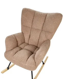 Hot Fotel bujany OULU Boucle Piaskowy Wszystkie Fotele|Fotele Bujane