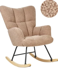 Hot Fotel bujany OULU Boucle Piaskowy Wszystkie Fotele|Fotele Bujane