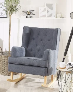 New Fotel bujany TRONDHEIM Ciemnoszary Wszystkie Fotele|Fotele Bujane