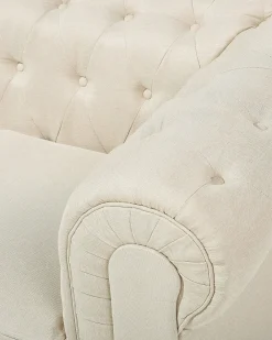 Sale Fotel CHESTERFIELD Beżowy Wszystkie Fotele|Fotele Tapicerowane