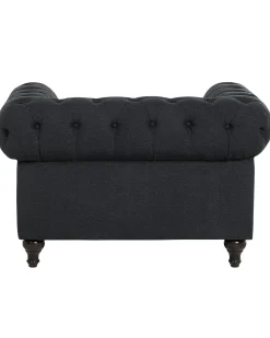 New CHESTERFIELD Grafitowy Wszystkie Fotele|Fotele Tapicerowane