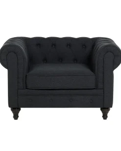 New CHESTERFIELD Grafitowy Wszystkie Fotele|Fotele Tapicerowane