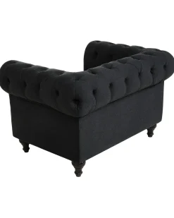 New CHESTERFIELD Grafitowy Wszystkie Fotele|Fotele Tapicerowane
