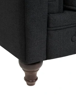 New CHESTERFIELD Grafitowy Wszystkie Fotele|Fotele Tapicerowane