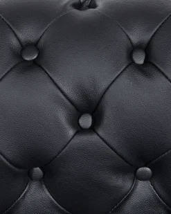 CHESTERFIELD Skóra naturalna Czarny Wszystkie Fotele|Fotele Skórzane