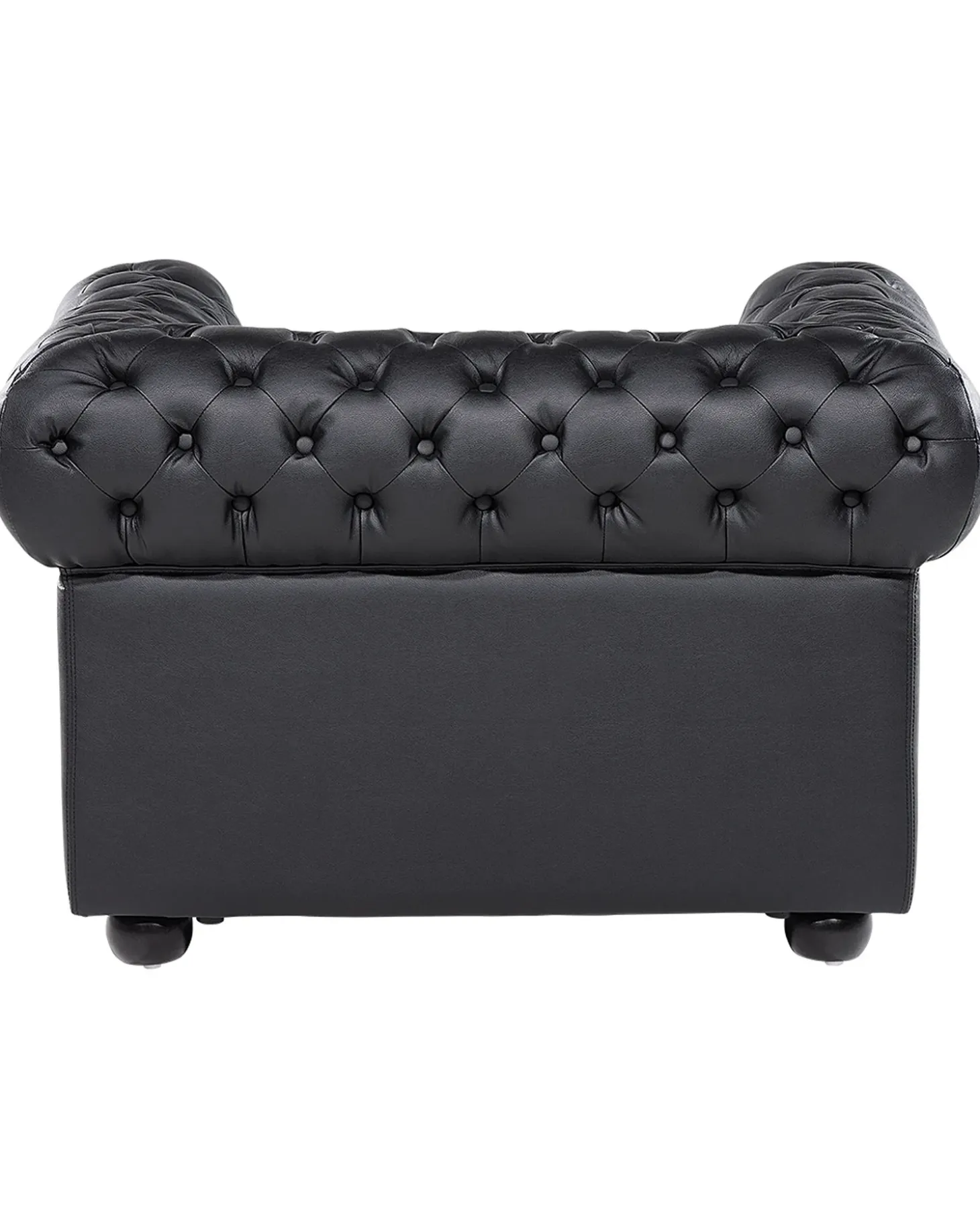 CHESTERFIELD Skóra naturalna Czarny Wszystkie Fotele|Fotele Skórzane