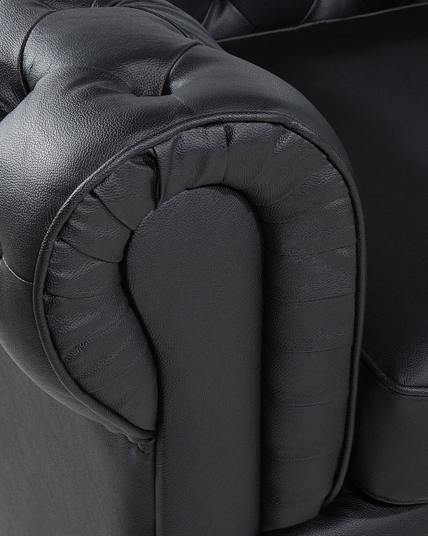 CHESTERFIELD Skóra naturalna Czarny Wszystkie Fotele|Fotele Skórzane
