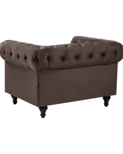 Hot CHESTERFIELD Welur Ciemno Wszystkie Fotele|Fotele Tapicerowane