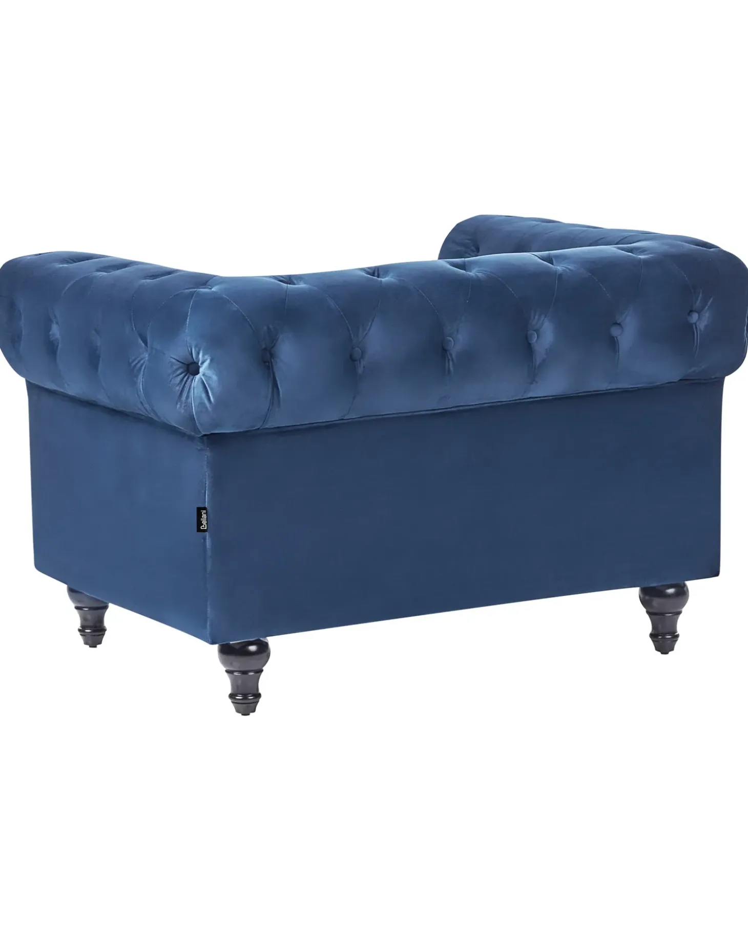 Online CHESTERFIELD Welur Granatowy Wszystkie Fotele|Fotele Tapicerowane
