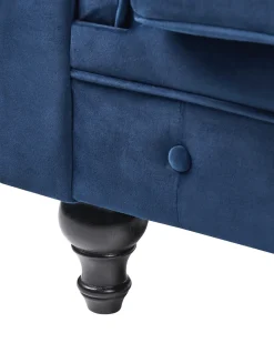 Online CHESTERFIELD Welur Granatowy Wszystkie Fotele|Fotele Tapicerowane
