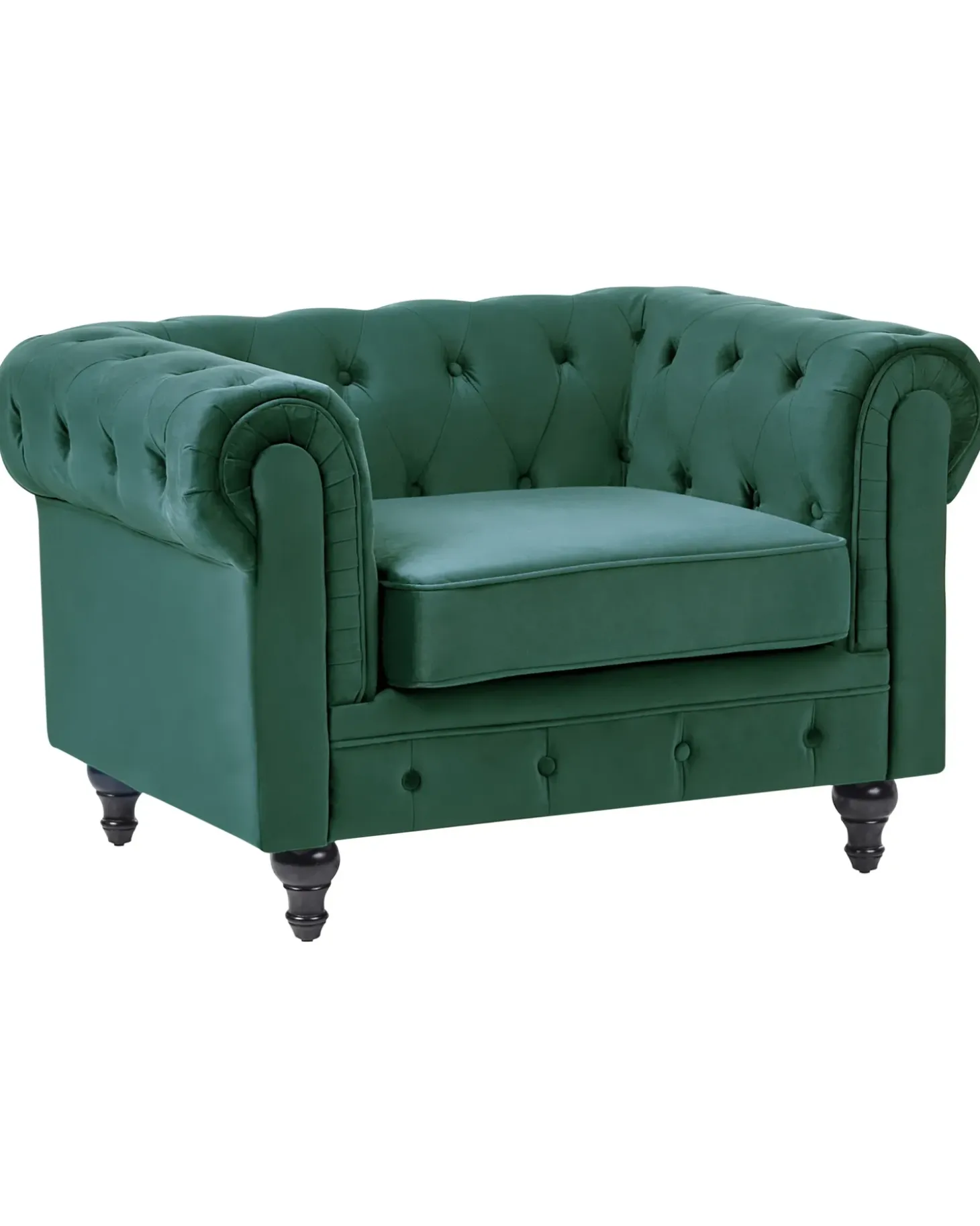 Discount CHESTERFIELD Welur Szmaragdowy Wszystkie Fotele|Fotele Tapicerowane