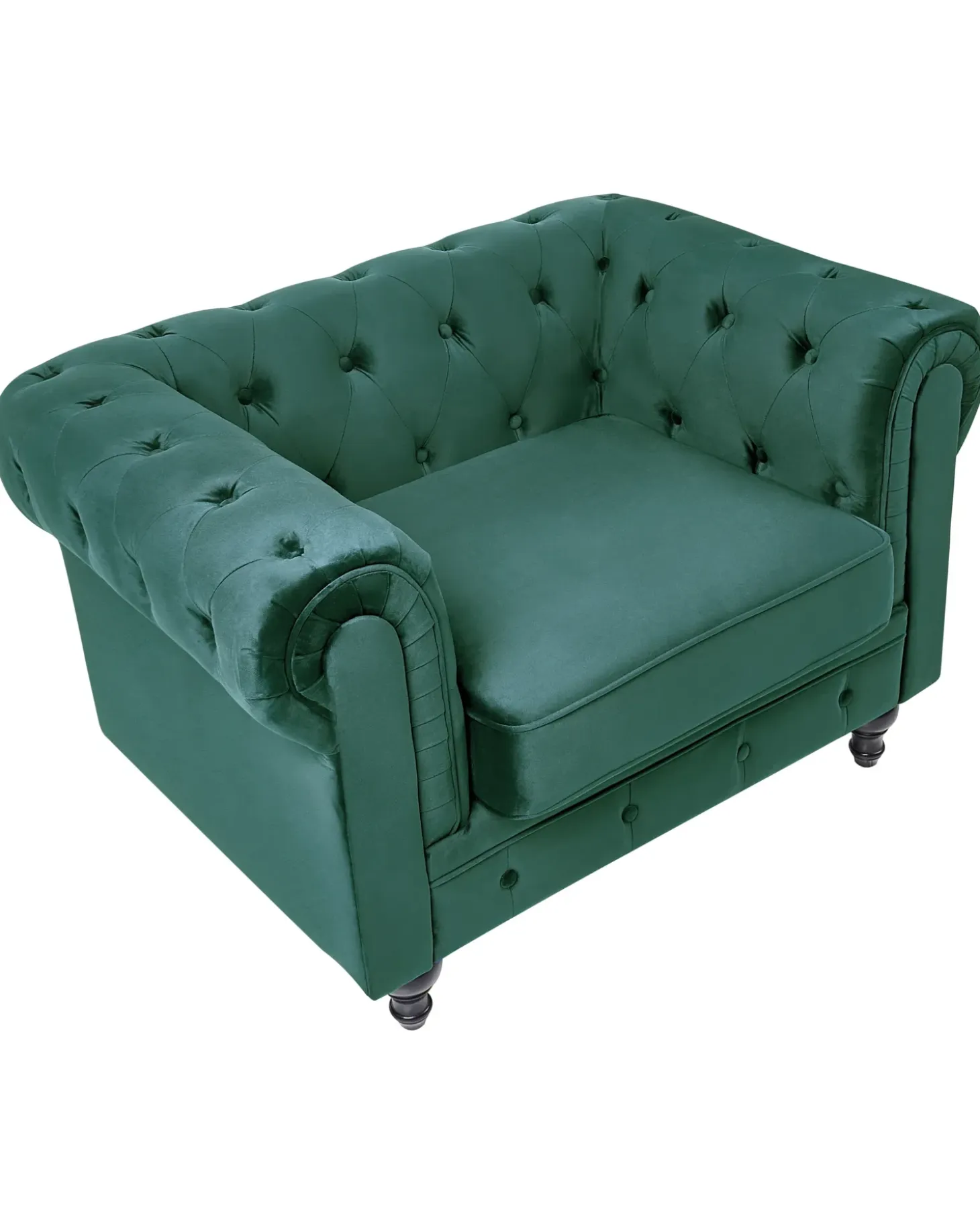 Discount CHESTERFIELD Welur Szmaragdowy Wszystkie Fotele|Fotele Tapicerowane