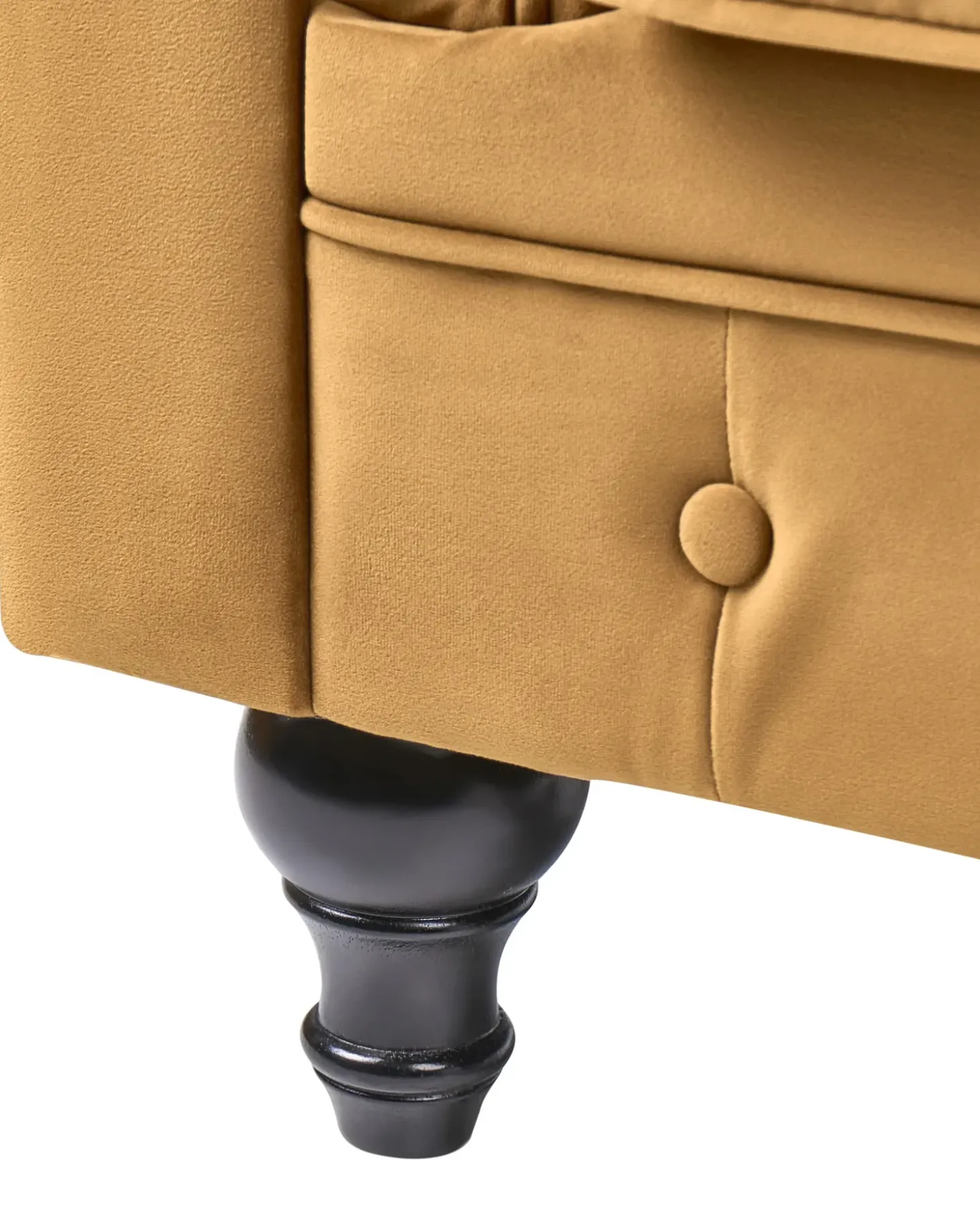 Clearance CHESTERFIELD Welur Złoty Wszystkie Fotele|Fotele Tapicerowane