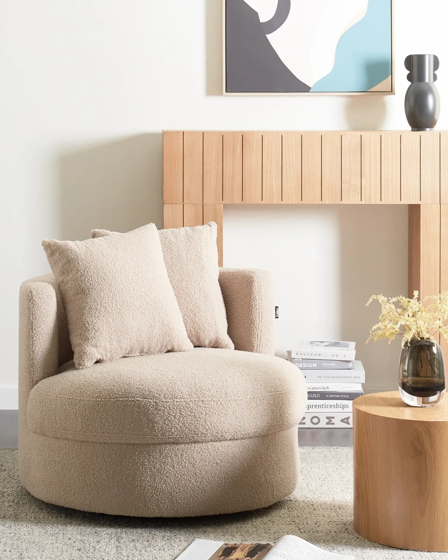 New Fotel DALBY Boucle Wszystkie Fotele|Fotele Tapicerowane