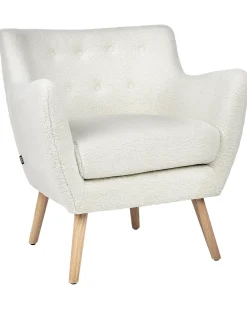 Discount Fotel DRAMMEN Boucle Biały Wszystkie Fotele|Fotele Tapicerowane