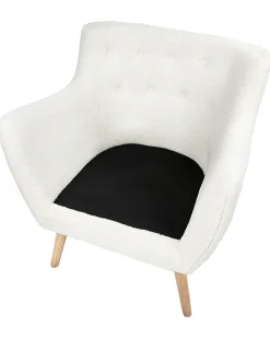 Discount Fotel DRAMMEN Boucle Biały Wszystkie Fotele|Fotele Tapicerowane