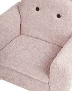 New Fotel dziecięcy Hipopotam MARIBO Boucle Pastelowy róż Dzieci Krzesła I Stoły Dziecięce|Wszystkie Fotele