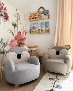 Hot Fotel dziecięcy Koala HERVIK Szary Dzieci Krzesła I Stoły Dziecięce|Wszystkie Fotele