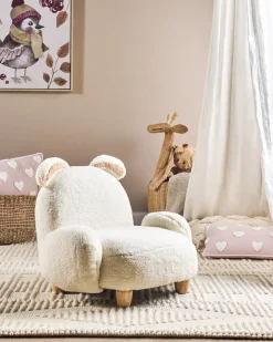 New Fotel dziecięcy Królik KANNA Boucle Złamana biel Dzieci Krzesła I Stoły Dziecięce|Wszystkie Fotele