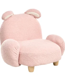 Clearance Fotel dziecięcy Królik KANNA Boucle Pastelowy róż Dzieci Krzesła I Stoły Dziecięce|Wszystkie Fotele