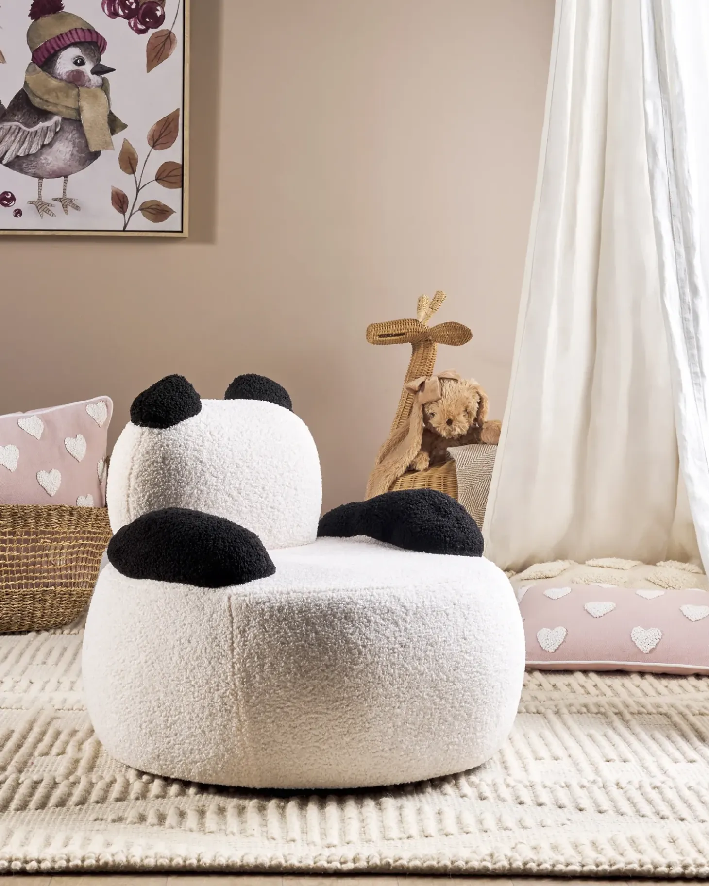 Discount Fotel dziecięcy Panda VIBY Boucle Biały Dzieci Krzesła I Stoły Dziecięce|Wszystkie Fotele