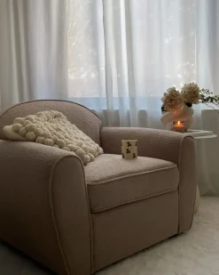 Sale Fotel ELLEDE Boucle Jasno Wszystkie Fotele|Fotele Tapicerowane