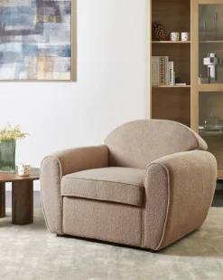 Sale Fotel ELLEDE Boucle Jasno Wszystkie Fotele|Fotele Tapicerowane