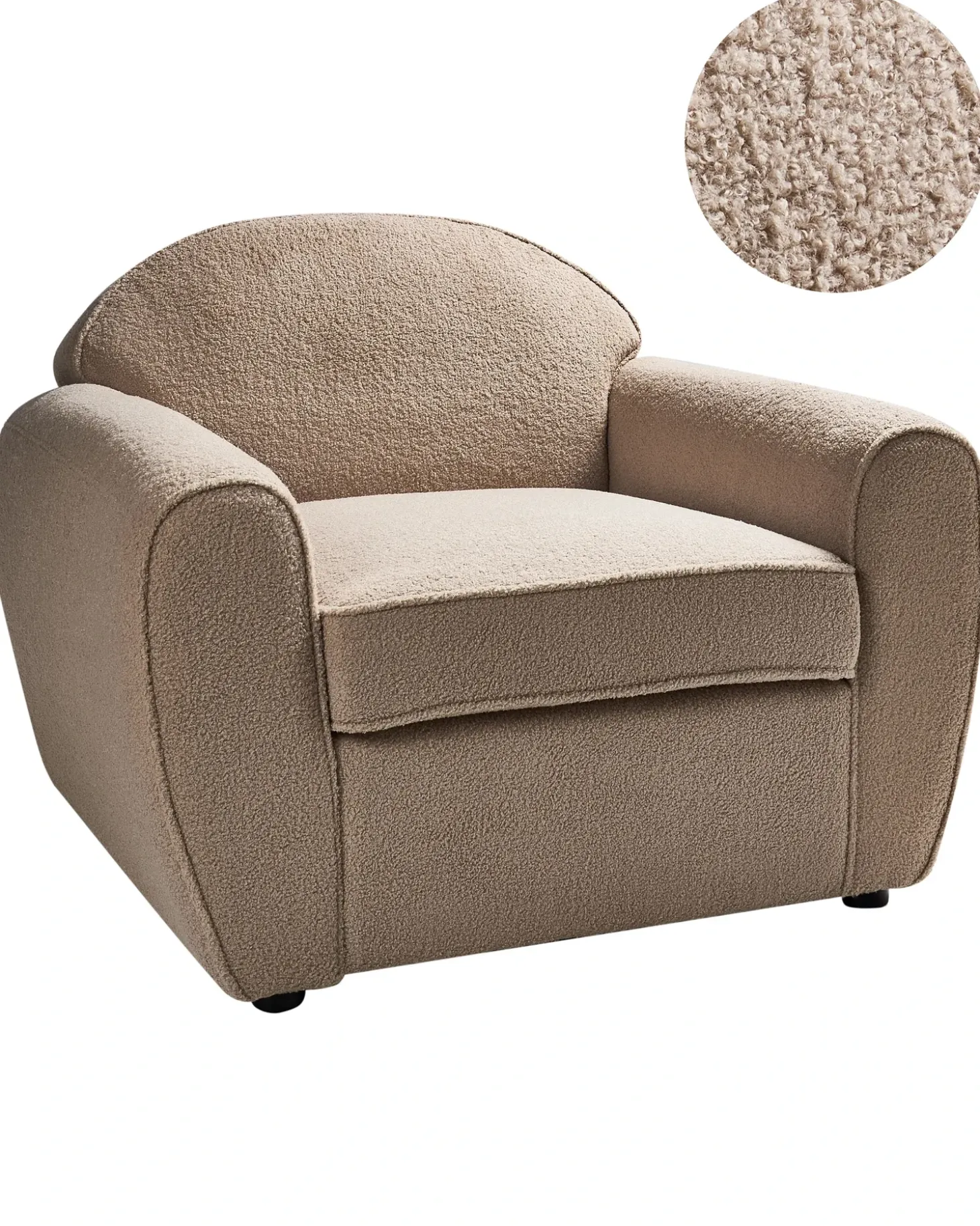 Sale Fotel ELLEDE Boucle Jasno Wszystkie Fotele|Fotele Tapicerowane