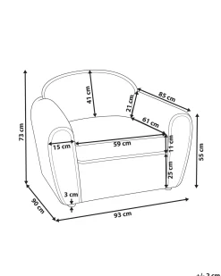 Sale Fotel ELLEDE Boucle Jasno Wszystkie Fotele|Fotele Tapicerowane