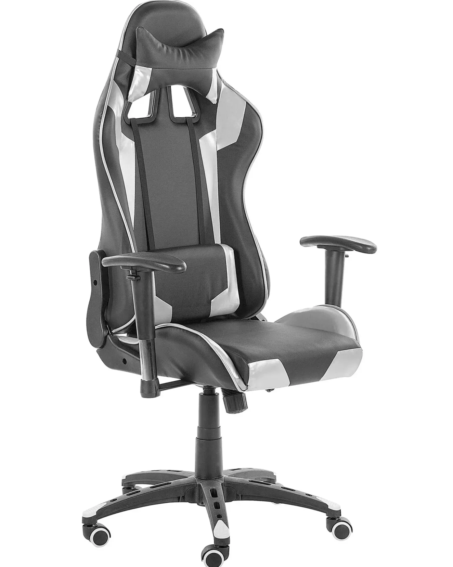 Discount Fotel gamingowy KNIGHT Ekoskóra Srebrny Dzieci Wszystkie Krzesła|Wszystkie Meble I Akcesoria Dziecięce