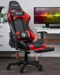 Best Fotel gamingowy VICTORY Ekoskóra Czerwony Dzieci Wszystkie Krzesła|Wszystkie Meble I Akcesoria Dziecięce