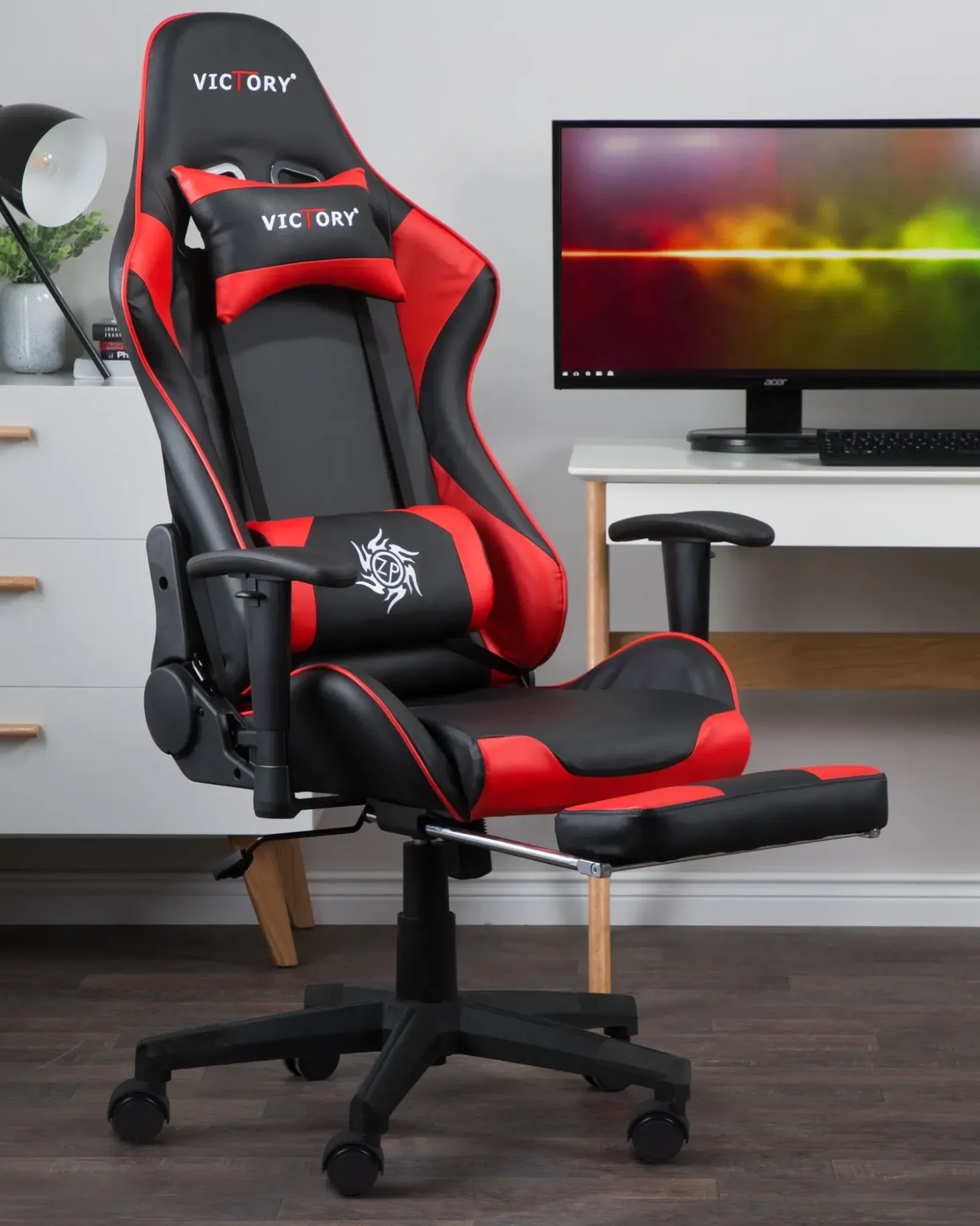 Best Fotel gamingowy VICTORY Ekoskóra Czerwony Dzieci Wszystkie Krzesła|Wszystkie Meble I Akcesoria Dziecięce
