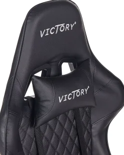 New Fotel gamingowy VICTORY Ekoskóra Czarny Dzieci Wszystkie Krzesła|Wszystkie Meble I Akcesoria Dziecięce