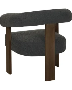 Discount ILBRO Boucle Czarny/ ciemny brąz Wszystkie Fotele|Fotele Tapicerowane
