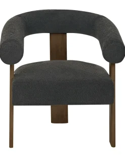 Discount ILBRO Boucle Czarny/ ciemny brąz Wszystkie Fotele|Fotele Tapicerowane