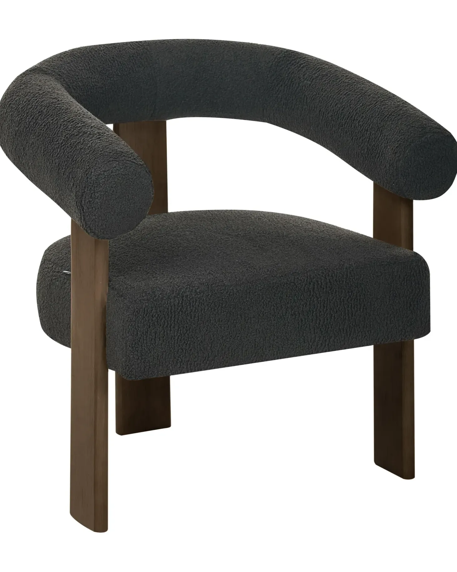 Discount ILBRO Boucle Czarny/ ciemny brąz Wszystkie Fotele|Fotele Tapicerowane