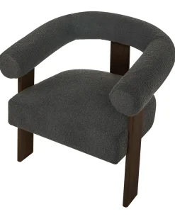 Discount ILBRO Boucle Czarny/ ciemny brąz Wszystkie Fotele|Fotele Tapicerowane