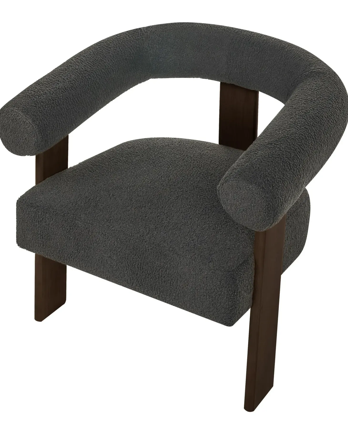 Discount ILBRO Boucle Czarny/ ciemny brąz Wszystkie Fotele|Fotele Tapicerowane