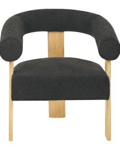 Outlet ILBRO Boucle Czarny/ jasny brąz Wszystkie Fotele|Fotele Tapicerowane