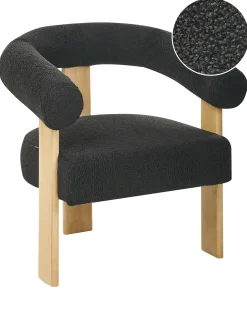 Outlet ILBRO Boucle Czarny/ jasny brąz Wszystkie Fotele|Fotele Tapicerowane
