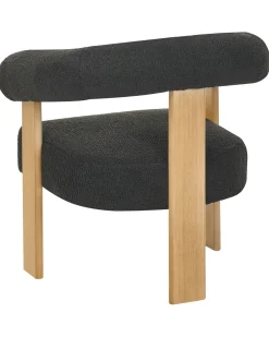 Outlet ILBRO Boucle Czarny/ jasny brąz Wszystkie Fotele|Fotele Tapicerowane